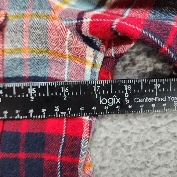 American Eagle Outfitters Shirt Womens Medium Red Plaid Flannel Button Up - Picture 4 of 9